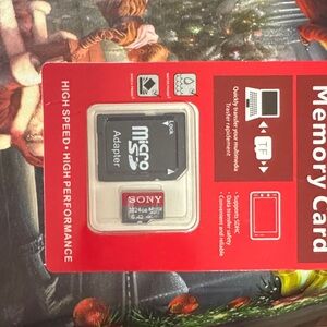Sony Red Micro SD Card with Adapter